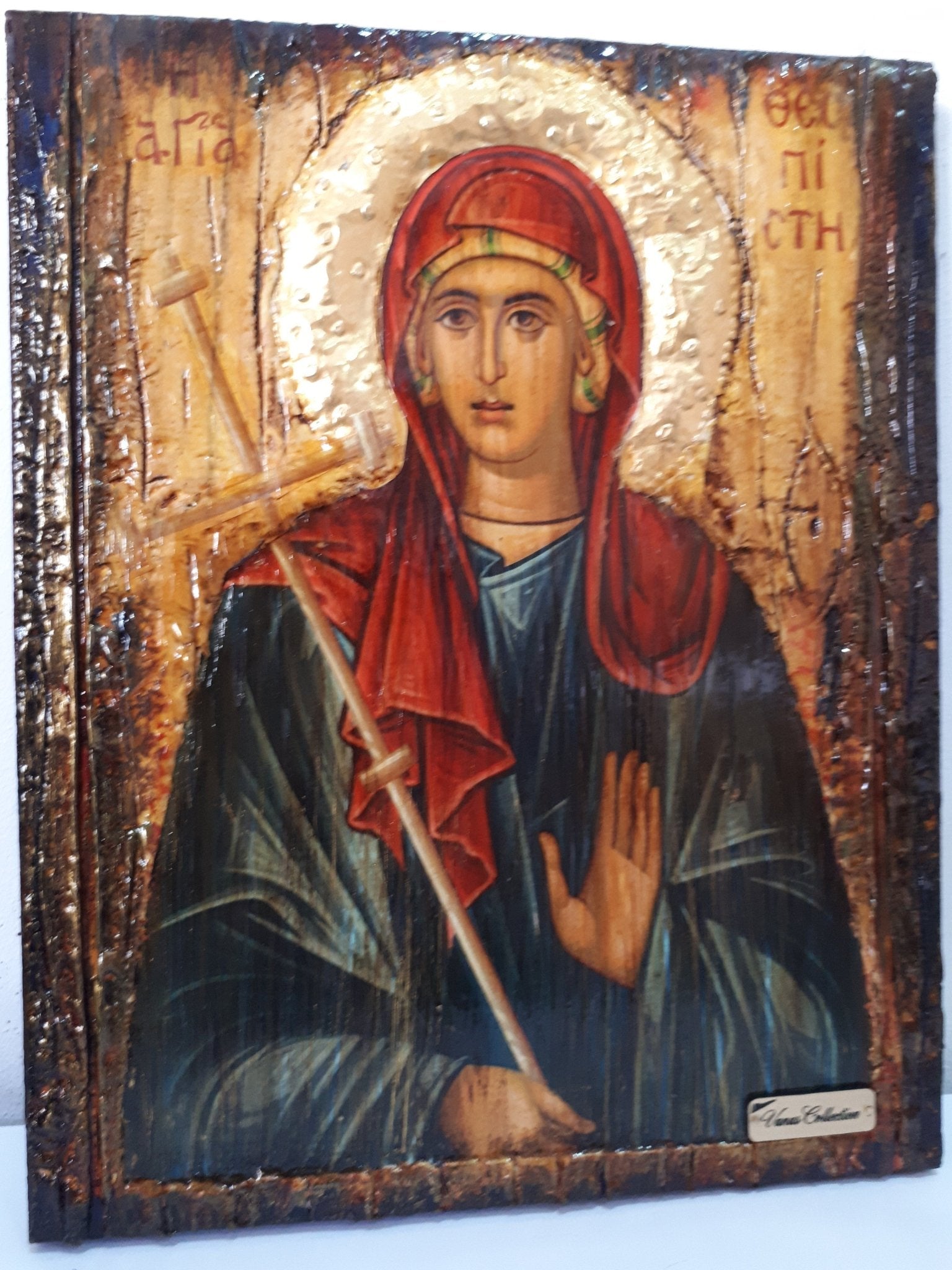 Saint St. Theopisti Icon-Greek Orthodox Christian Byzantine Icons - Vanas Collection