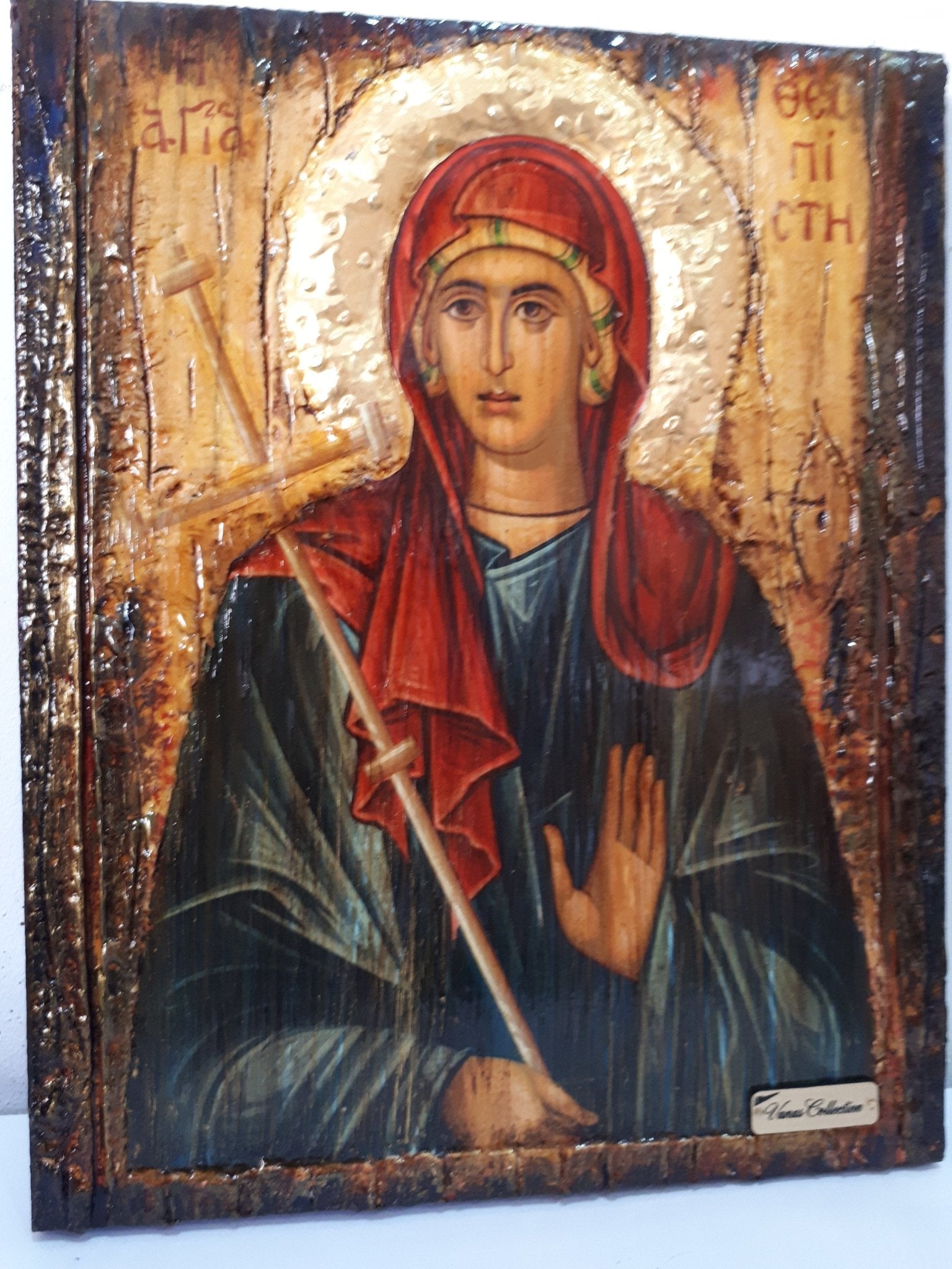 Saint St. Theopisti Icon-Greek Orthodox Christian Byzantine Icons - Vanas Collection