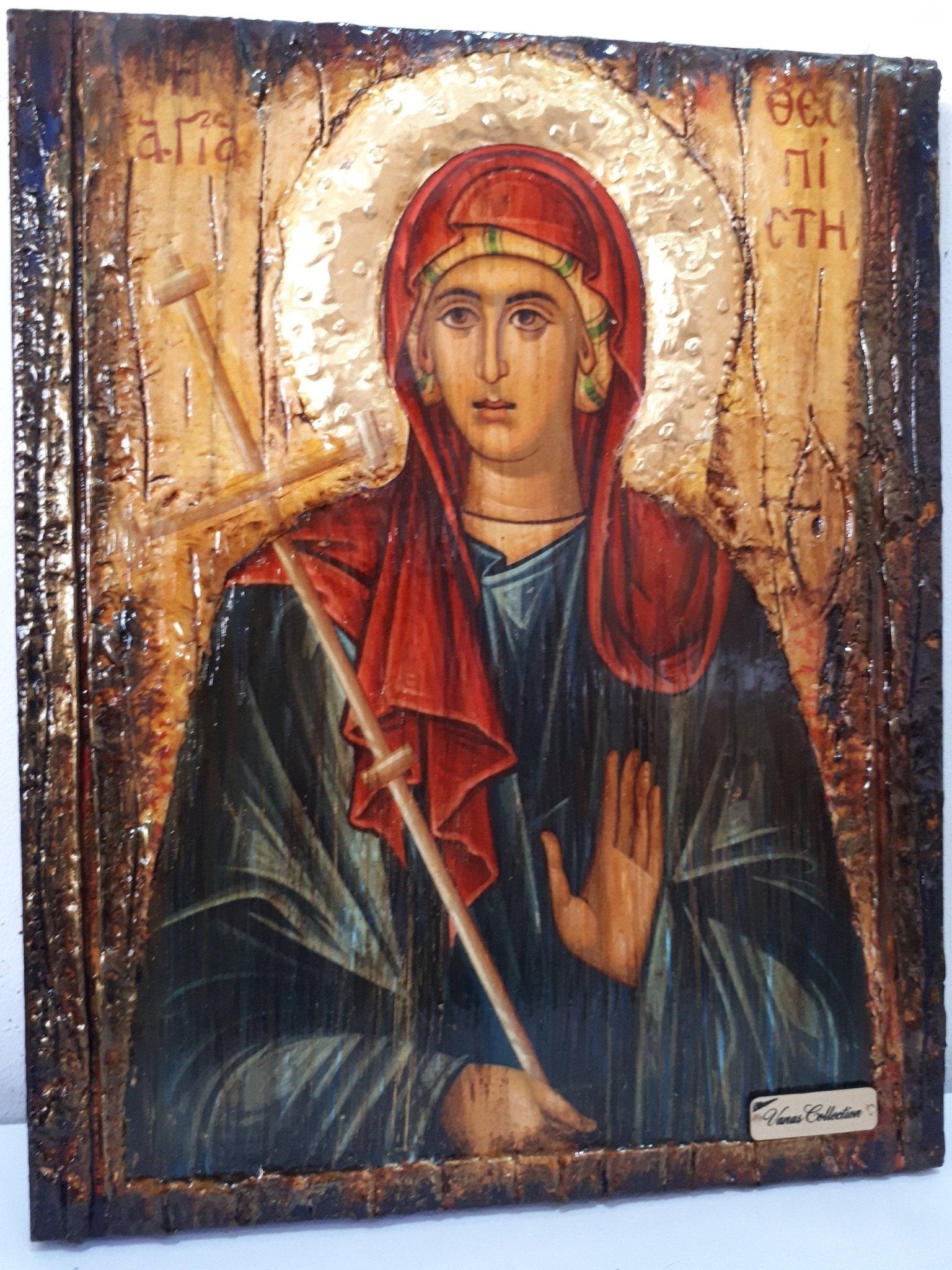 Saint St. Theopisti Icon-Greek Orthodox Christian Byzantine Icons - Vanas Collection