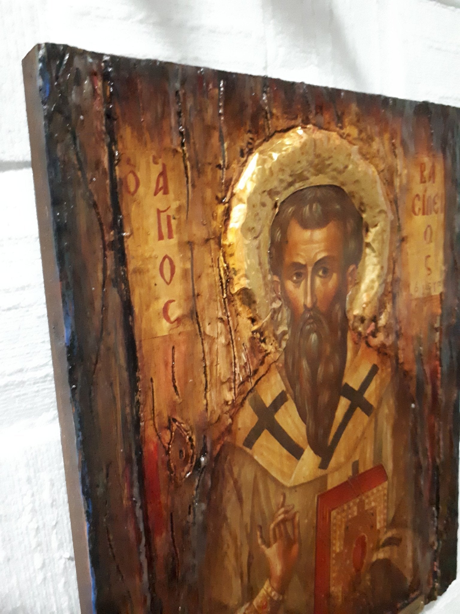 Saint St. Vasilios Basil the Great- Christianity Orthodox Byzantine Greek Icons - Vanas Collection