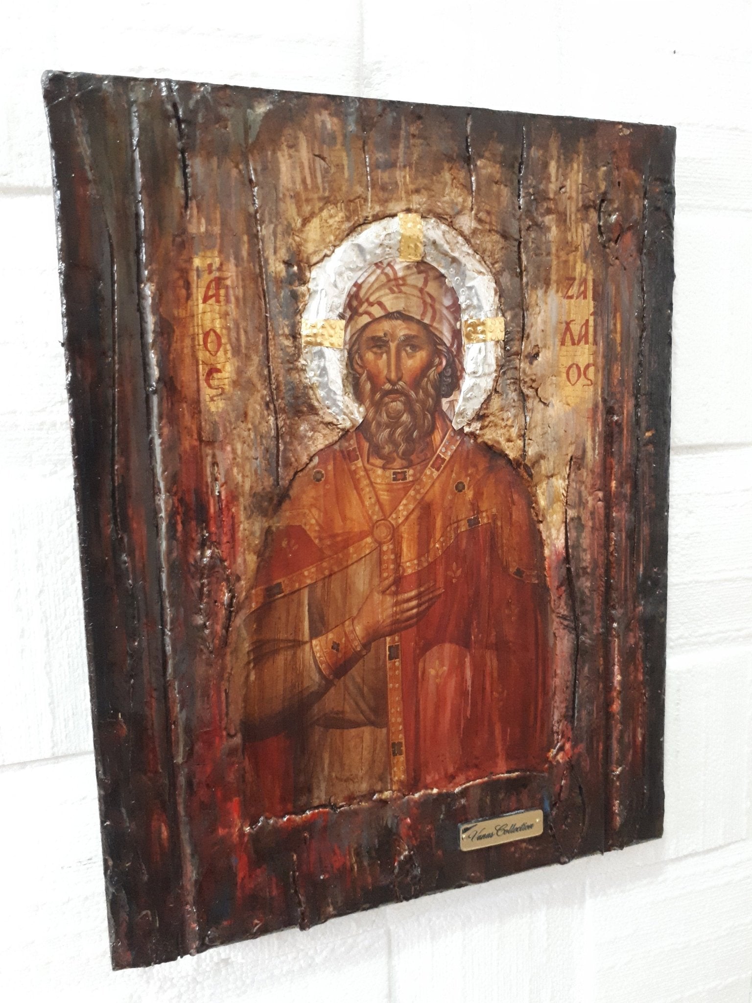 Saint St. Zakchaios Ζακχαίος Apostle Icon-Greek Orthodox Byzantine Icon on Wood - Vanas Collection