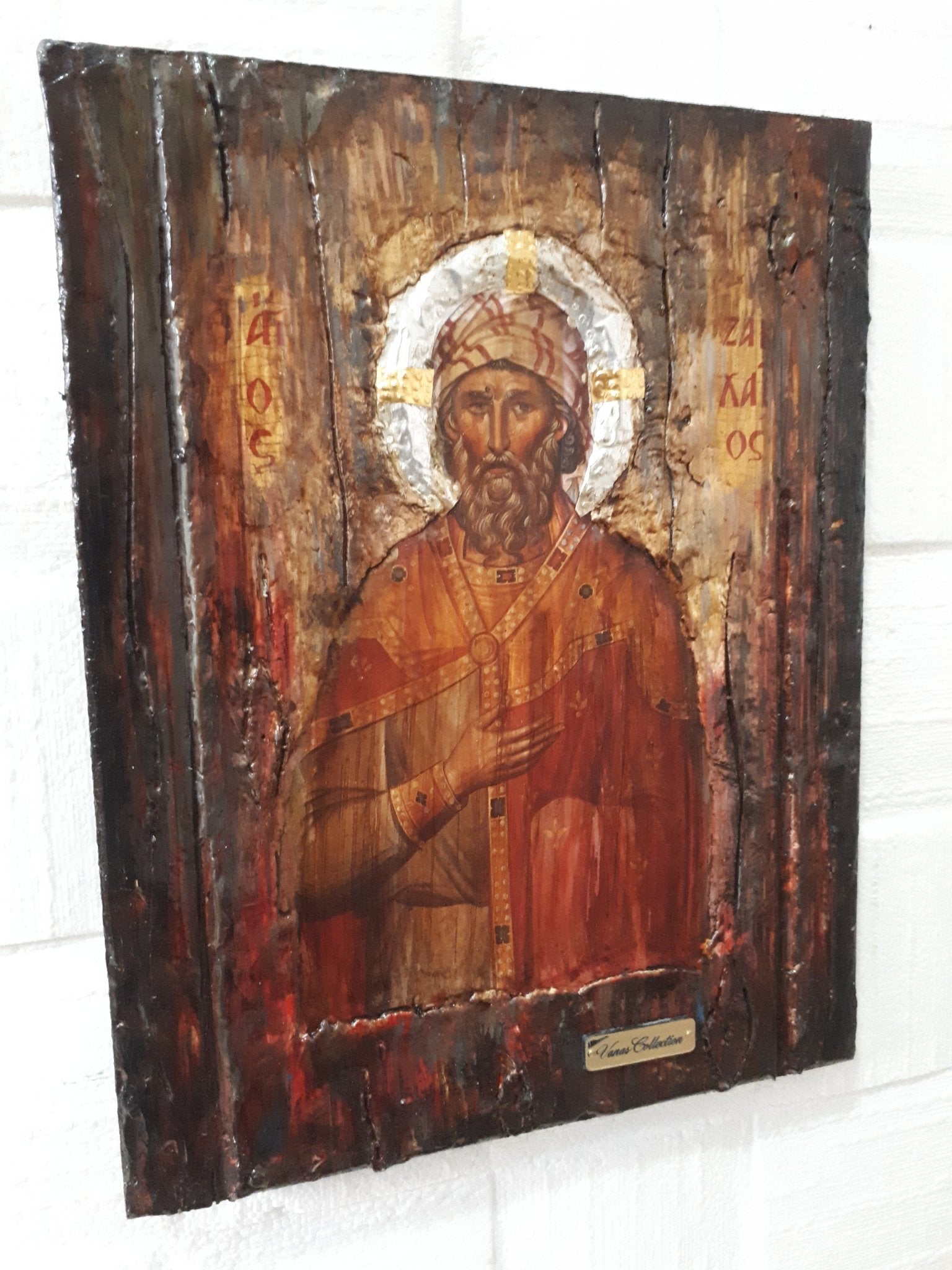 Saint St. Zakchaios Ζακχαίος Apostle Icon-Greek Orthodox Byzantine Icon on Wood - Vanas Collection