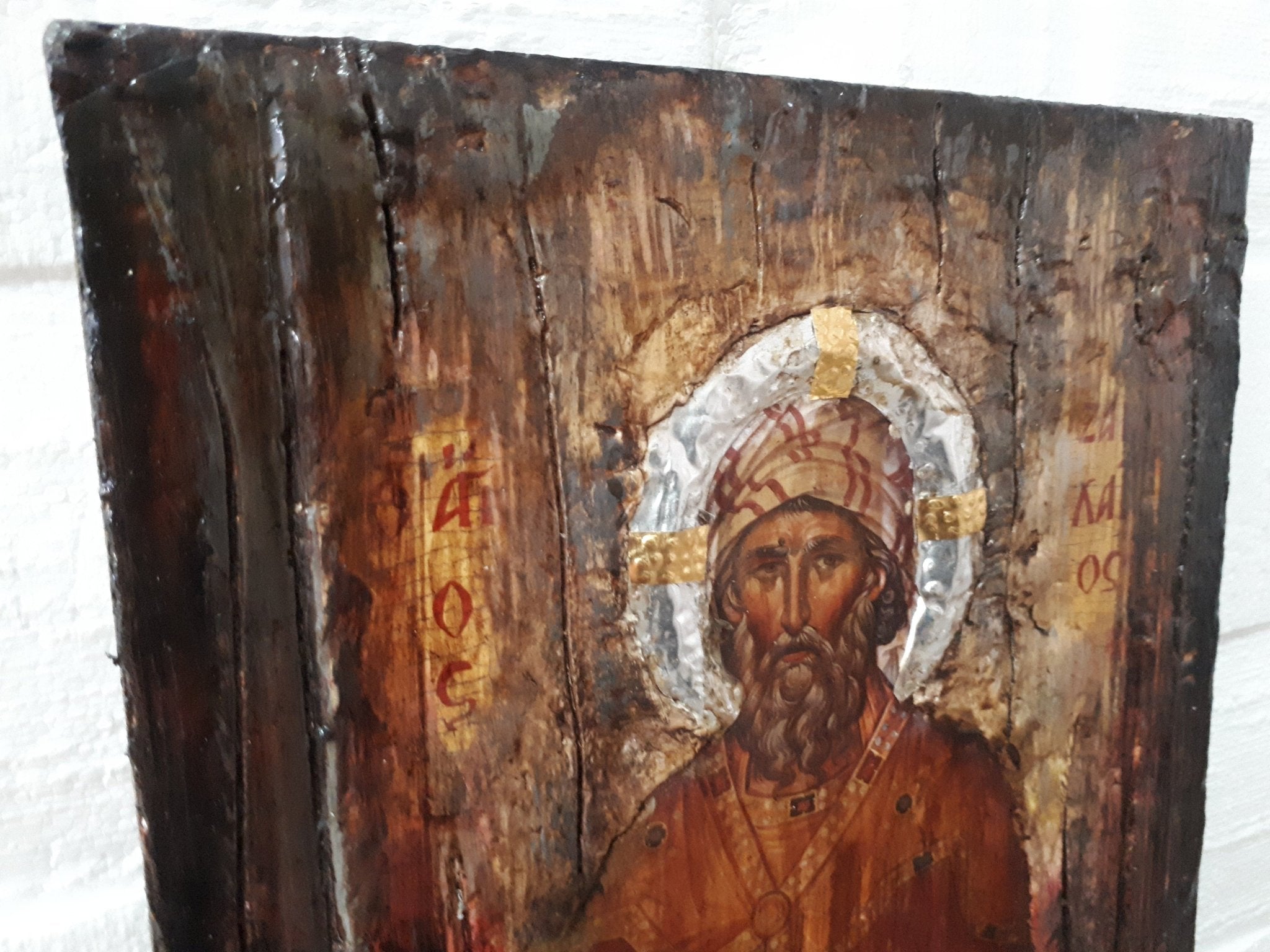 Saint St. Zakchaios Ζακχαίος Apostle Icon-Greek Orthodox Byzantine Icon on Wood - Vanas Collection