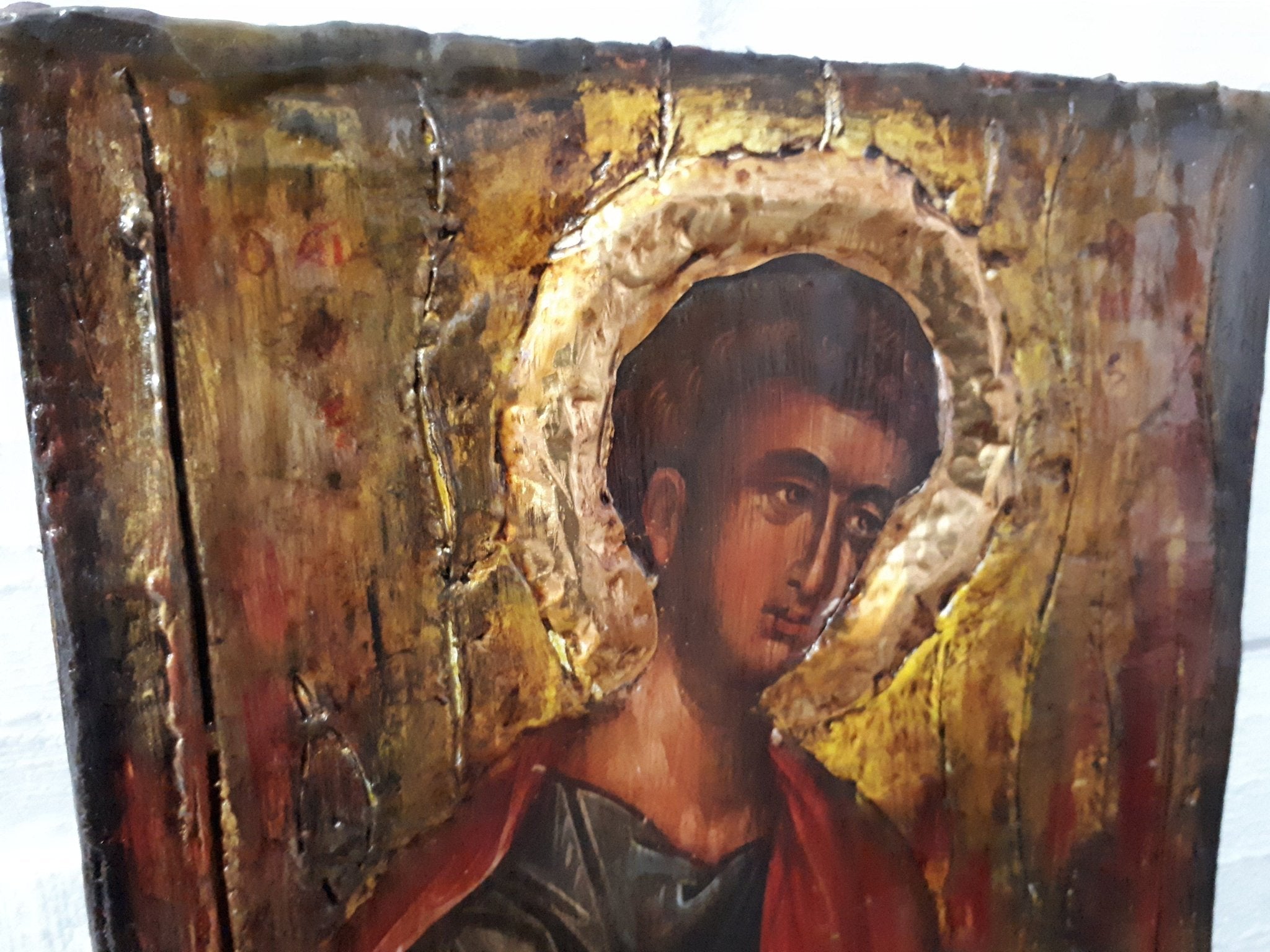 Saint Thomas the Apostle Icon Rare Byzantine Greek Orthodox Antique Style Icons - Vanas Collection