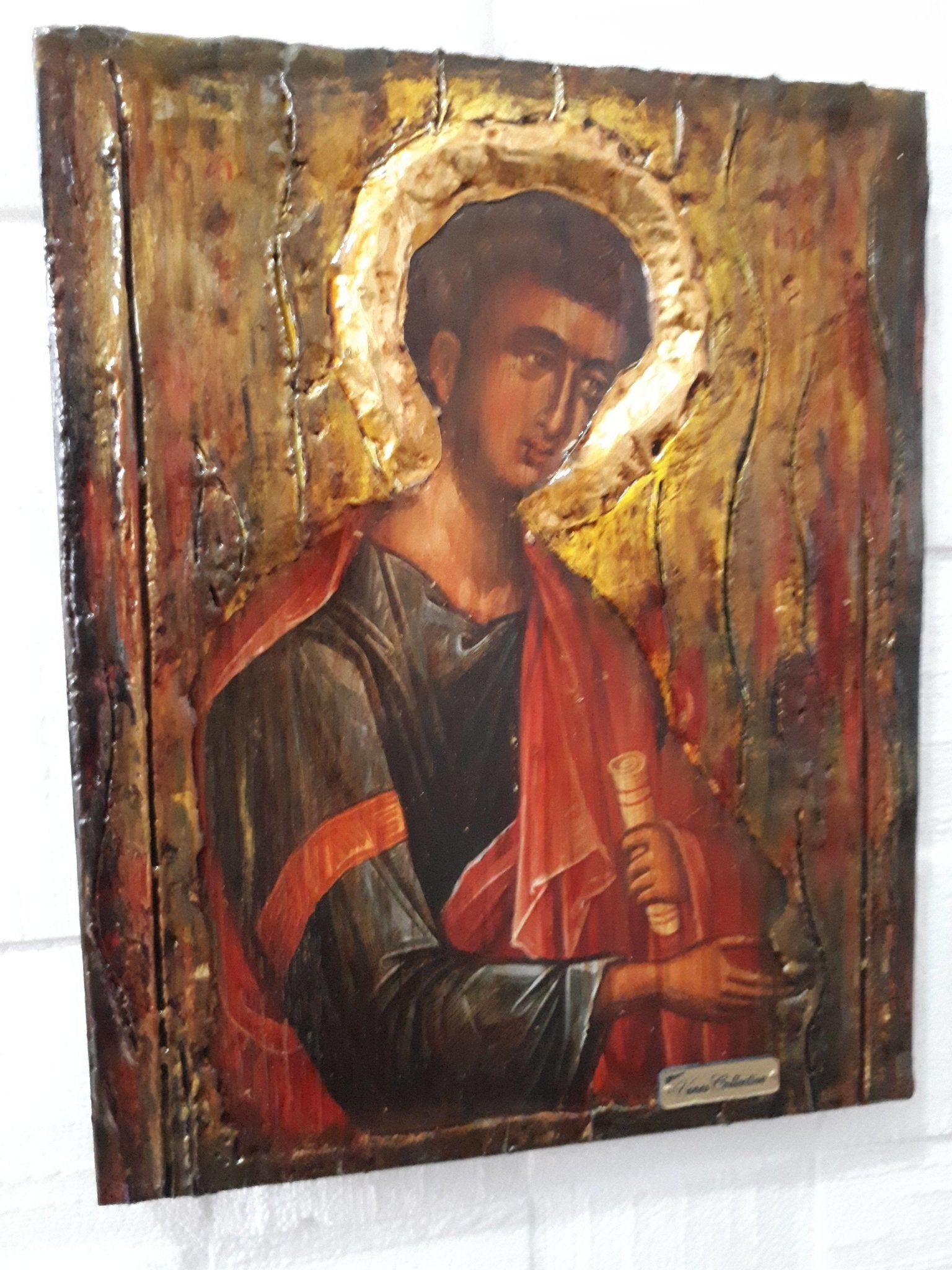 Saint Thomas the Apostle Icon Rare Byzantine Greek Orthodox Antique Style Icons - Vanas Collection