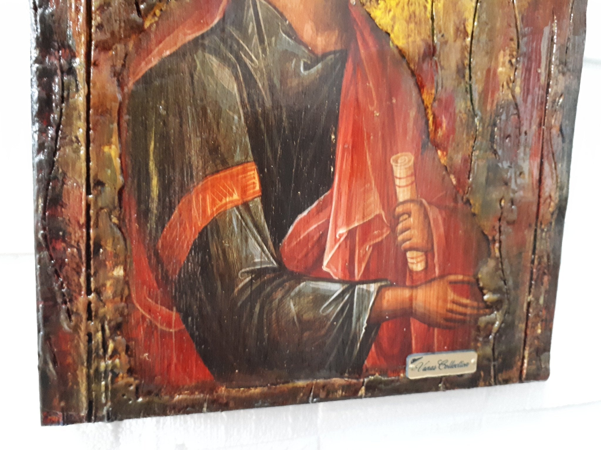 Saint Thomas the Apostle Icon Rare Byzantine Greek Orthodox Antique Style Icons - Vanas Collection