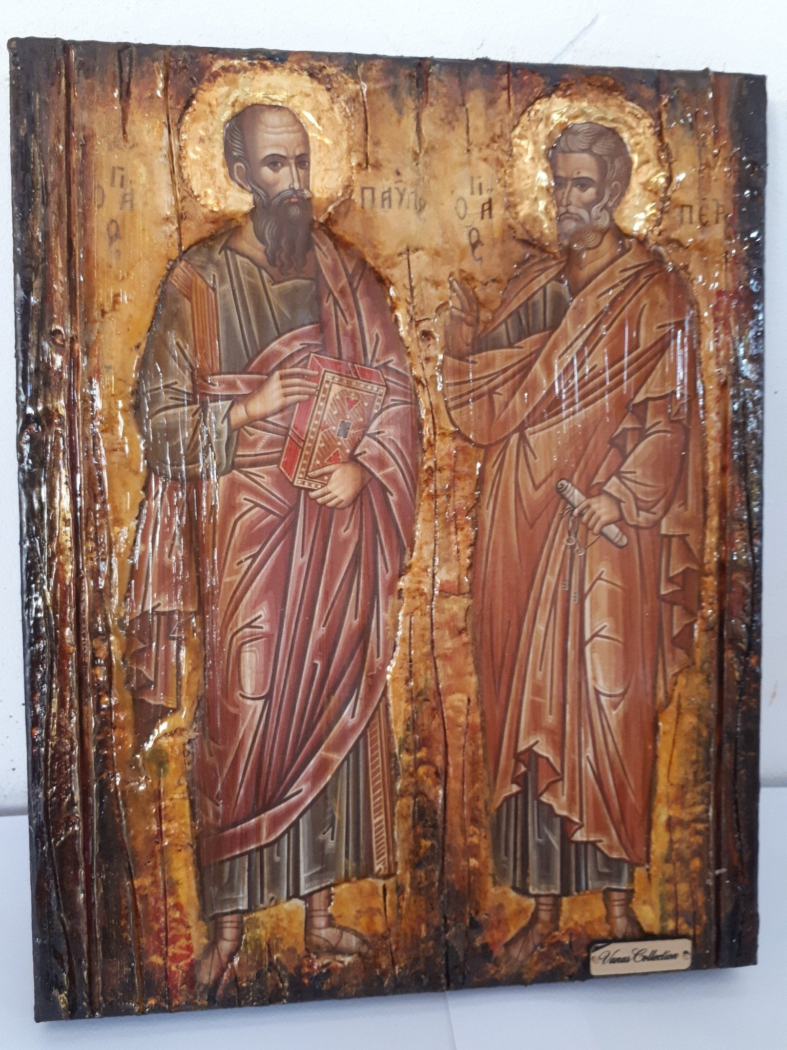 Saints Peter and Paul the Apostles Icon-Greek Russian Byzantine Orthodox Icons - Vanas Collection