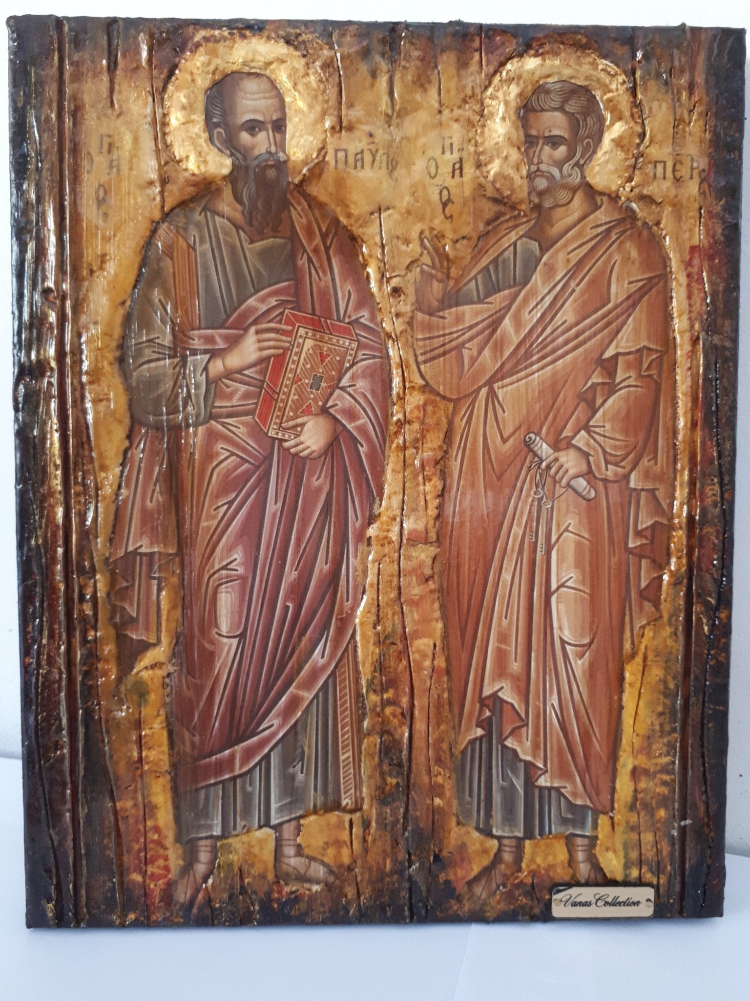 Saints Peter and Paul the Apostles Icon-Greek Russian Byzantine Orthodox Icons - Vanas Collection