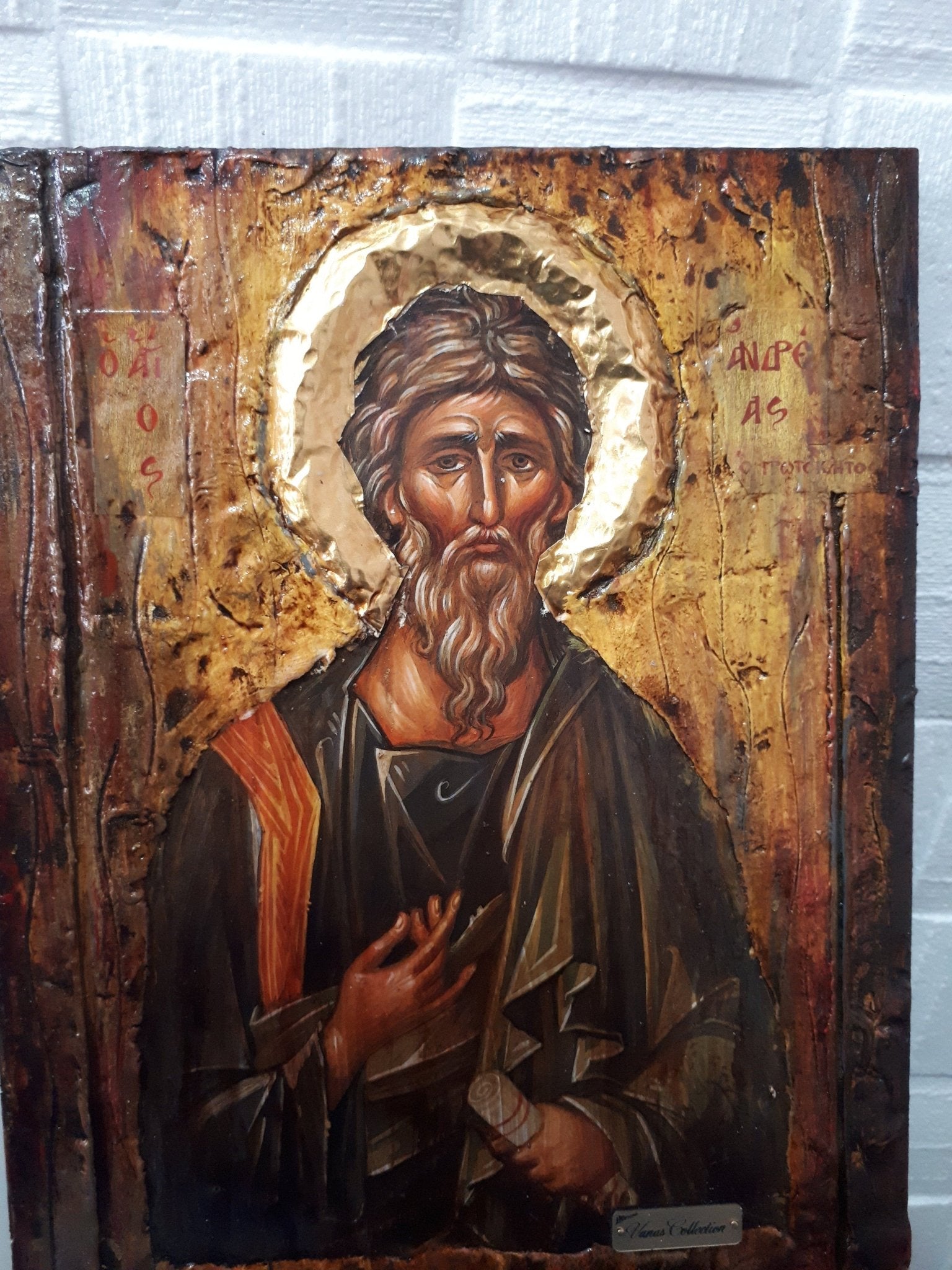 St. Andrew the Apostle-Handmade Greek Byzantine Icon-Orthodox Icon Antique - Vanas Collection