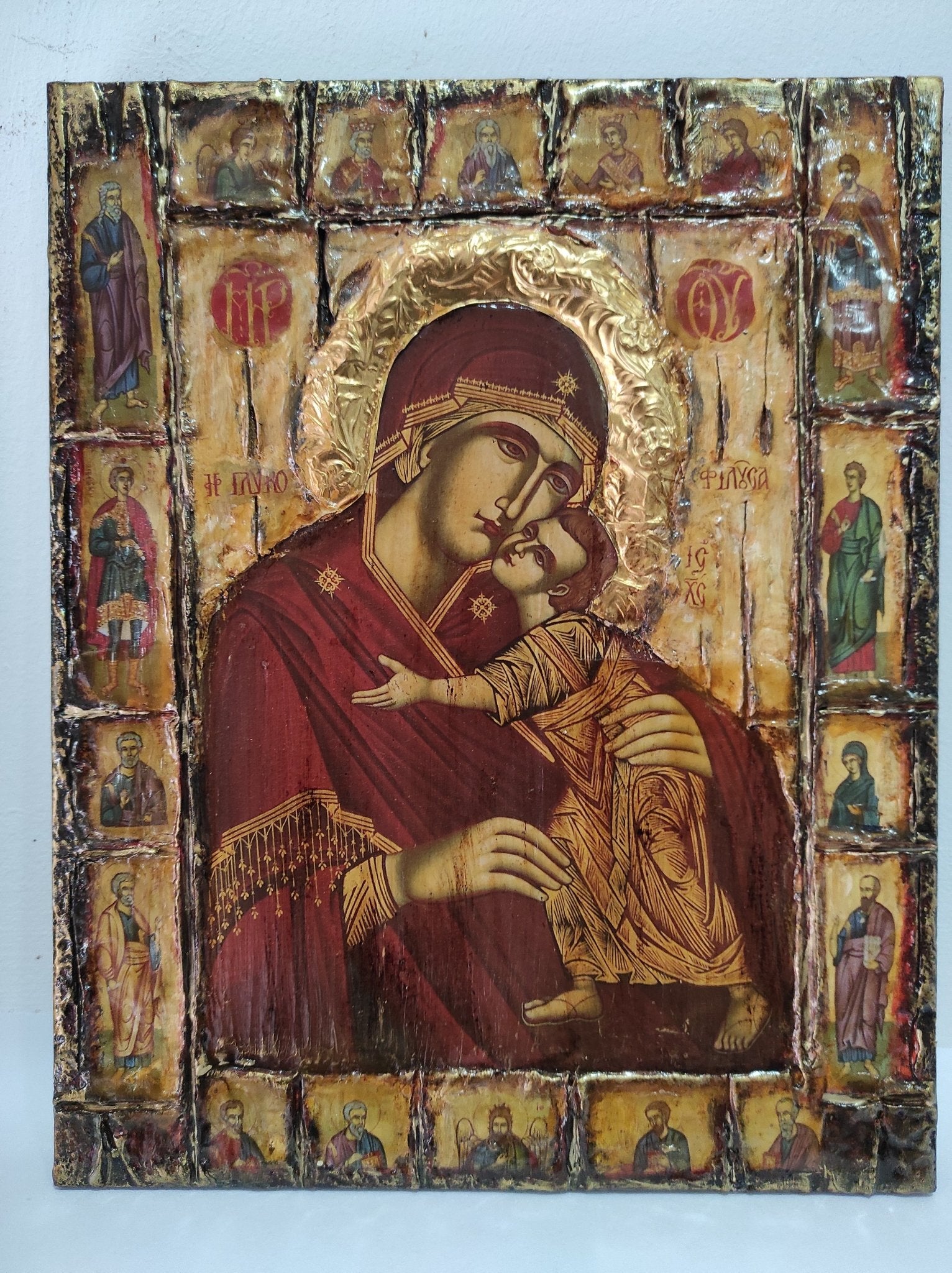 Virgin Mary Glykofilousa Panagia Glykophilousa Icon- Greek Orthodox Byzantine Icons - Vanas Collection